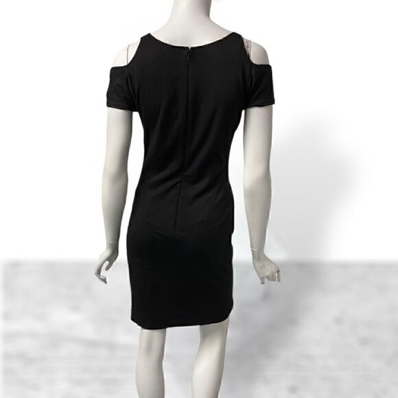 Zac Posen Cold Shoulder Black Mini Dress - Picture 5 of 7
